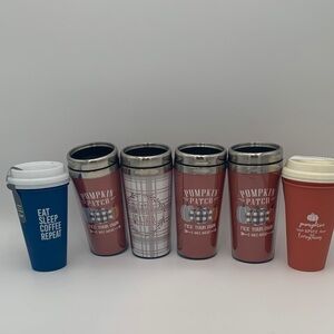 Set of Pumpkin Patch and Coffee Travel Mugs